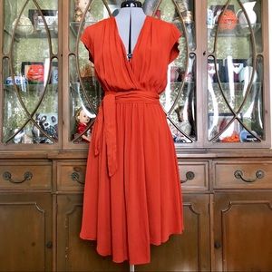 anthropologie maeve noronha dress rust M